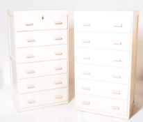 PAIR OF VINTAGE 20TH CENTURY PAINTED CHEST OF DRAWERS