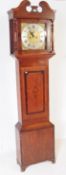 EARLY 19TH CENTURY OAK INLAID LONGCASE CLOCK