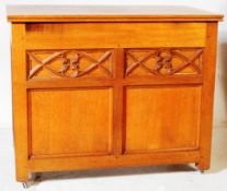 20TH CENTURY ECCLESIASTICAL OAK ALTAR TABLE