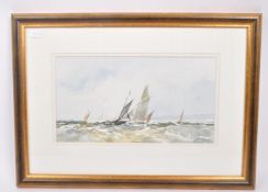 BRIAN GIFFIN ' CHANNEL CHOP ' FRAMED WATERCOLOUR PAINTING
