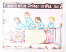 REPRODUCTION FAUX ENAMEL ROYAL VINOLIA ADVERTISEMENT