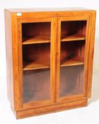MID CENTURY WALNUT GLAZED BOOKCASE / DISPLAY CABINET