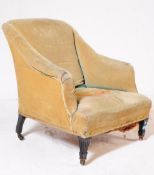 LATE 19TH CENTURY AESTHETIC FIRESIDE ARMCHAIR