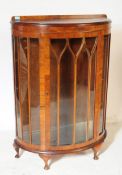 QUEEN ANNE REVIVAL DEMI-LUNE DISPLAY CABINET