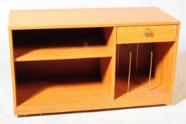 MID CENTURY TEAK VENEER RECORD CABINET