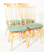ERCOL - FOUR MID CENTURY STICK BACK CHAIRS