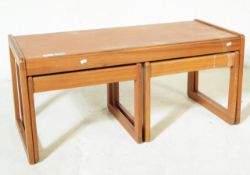 SUNELM - TEAK COFFEE TABLE WITH SMALL NESTING TABLES