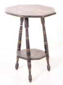 19TH CENTURY AESTHETIC MOVEMENT HAND PAINTED SIDE TABLE