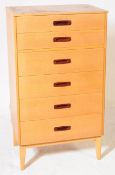 LIMELIGHT FURNITURE - RETRO OAK TALLBOY CHEST OF DRAWERS