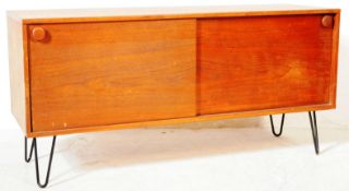 BRITISH MODERN DESIGN - MID CENTURY TEAK SLIDING DOOR SIDEBOARD