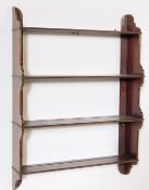 VICTORIAN 19TH CENTURY MAHOGANY HANGING BOOKCASE SHELVES