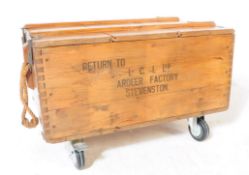 MID CENTURY I.C.I STAMPED TRANSPORTATION CHEST