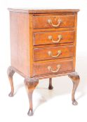 1920S QUEEN ANNE REVIVAL OAK CHEST OF DRAWERS ON STAND