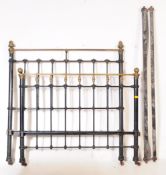 19TH CENTURY VICTORIAN BRASS & CAST IRON DOUBLE BED