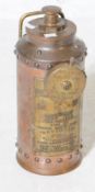 EARLY 20TH CENTURY PETROLEX COPPER FIRE EXTINGUISHER