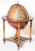 VINTAGE 20TH CENTURY MAHOGANY VENEER DRINKS GLOBE CABINET