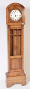 ART DECO 1930S OAK LONG CASE CLOCK