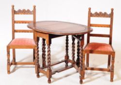 19TH CENTURY VICTORIAN DINING TABLE & CHAIRS