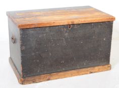 19TH CENTURY PAINTED PINE VICTORIAN BLANKET BOX