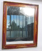 JAPANNED CHINOISERIE LACQUERED WALL MIRROR