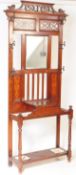 VICTORIAN 19TH CENTURY MAHOGANY ARTS & CRAFTS HALL STAND