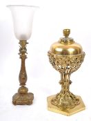 EARLY 20TH CENTURY ART NOUVEAU TABLE LAMP & ANOTHER