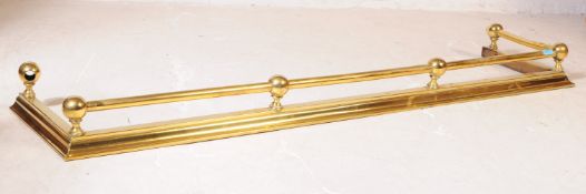 19TH CENTURY VICTORIAN BRASS FIRE FENDER & SCUTTLE & COMPANION