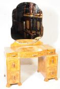 1930S ART DECO BURR WALNUT DRESSING TABLE