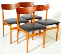 BRITISH MODERN DESIGN - FOUR BLACK VINYL DINING CHAIRS