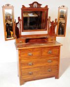 EDWARDIAN NOUVEAU MAHOGANY DRESSING CHEST