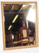 CONTEMPORARY GILT RESIN BEVELLED EDGE MIRROR & ANOTHER