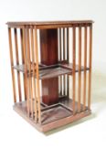 EDWARDIAN REVIVAL MAHOGANY REVOLVING BOOKCASE