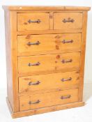 19TH CENTURY VICTORIAN PINE CHEST OF DRAWERS