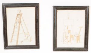 TWO VINTAGE 20TH CENTURY STILL LIFE SUBJECT DRAWINGS