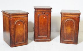 PAIR OF 19TH CENTURY PEDESTAL MAHOGANY BEDSIDE CABINETS