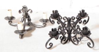 TWO EARLY 20TH CENTURY ART DECO CHANDELIERS