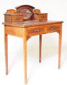 19TH CENTURY INLAID MAHOGANY BONHEUR DU JOUR DESK