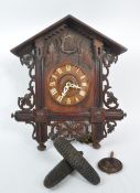 19TH CENTURY BLACK FOREST WALL HANGING CUCKOO CLOCK