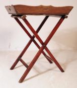 19TH CENTURY MAHOGANY GALLERY BUTLERS TRAY ON STAND