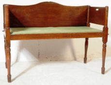 19TH CENTURY MAHOGANY CAMPAIGN SETTLE BENCH