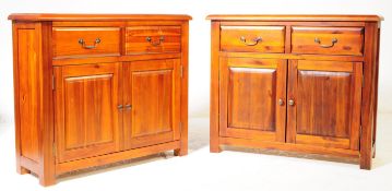 TWO LATE 20TH CENTURY CHERRYWOOD CABINET / SIDEBOARD
