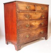 19TH CENTURY GEORGE III OAK CHEST OF DRAWERS