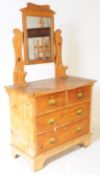 VICTORIAN 19TH CENTURY PINE DRESSING CHEST OF DRAWERS