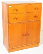 MEREDEW FURNITURE - MID 20TH CENTURY OAK TALLBOY CUPBOARD