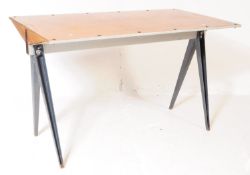 MID CENTURY JEAN PROUVE MANNER DINING TABLE