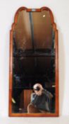 19TH CENTURY QUEEN ANNE REVIVAL WALNUT WALL MIRROR