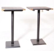 PAIR 20TH CENTURY PEDESTAL BISTRO TABLES