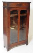 1920S OAK HINGED TOP LIBRARY PEDESTAL BOOKCASE CABINET