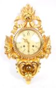WESTERSTRAND - VINTAGE 20TH CENTURY SWEDISH GILT WALL CLOCK