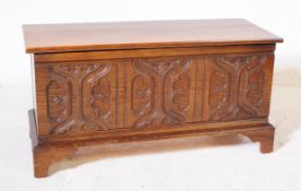 GOTHIC 17TH CENTURY REVIVAL OAK COFFER CHEST